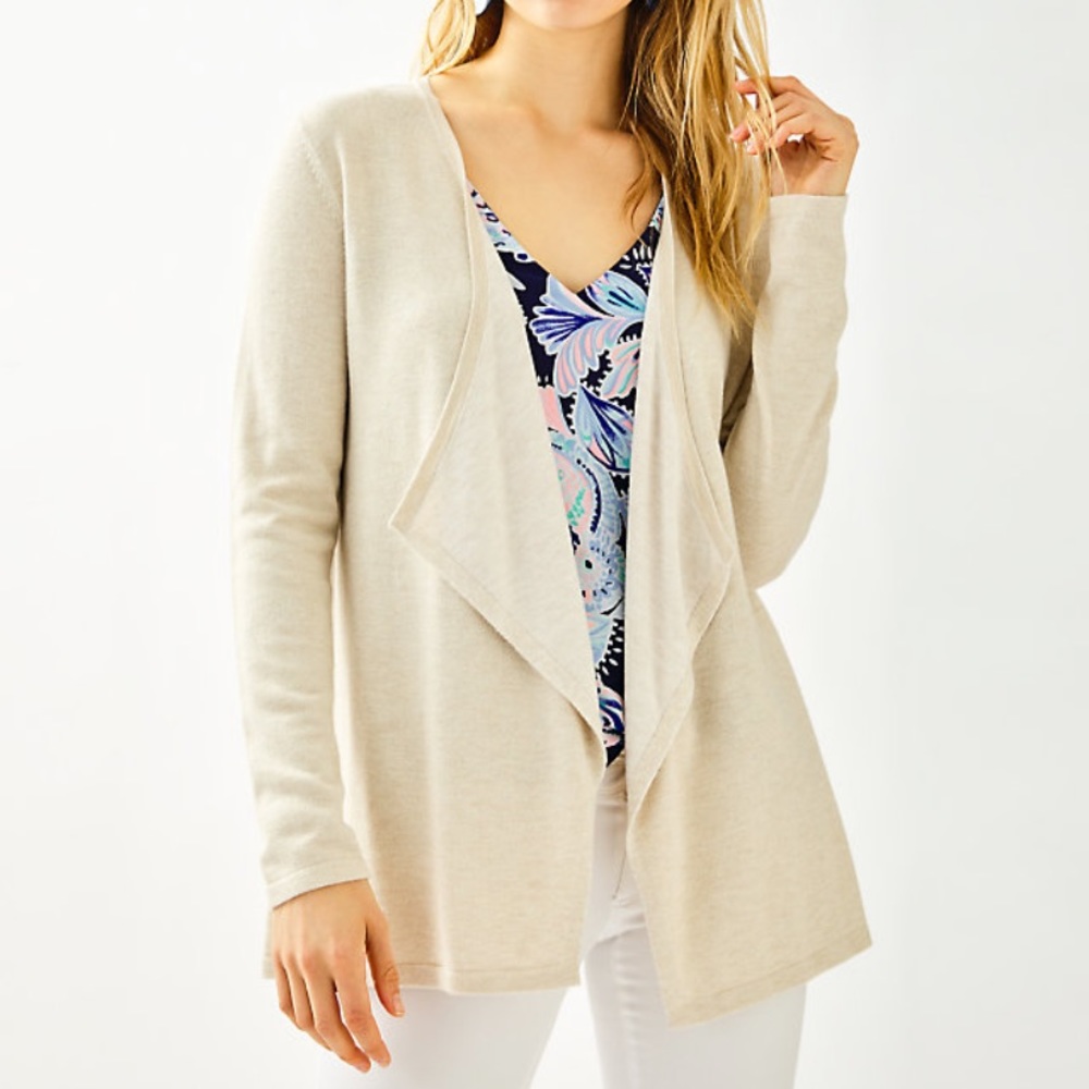 Lily Pulitzer Dustin Cardigan Heathered metallic